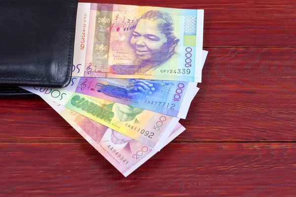 Dinero Cabo Verde Cartera Negra — Foto de Stock