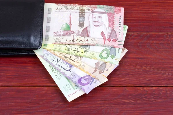 Suudi Arabistan Para Siyah Cüzdan — Stok fotoğraf