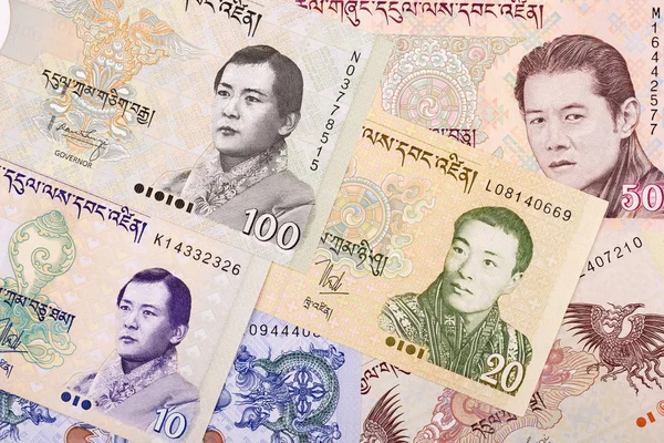 Bhutanese Money Business Background — Stock Photo, Image