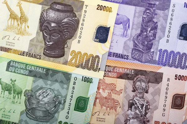 Franco Congolês Fundo Negócios — Fotografia de Stock