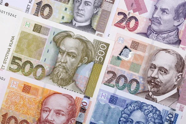 Kroatisches Geld Ein Geschäftlicher Hintergrund — Stockfoto