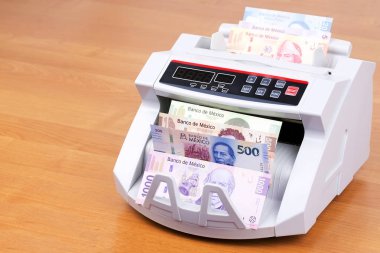 Bir sayım makine Meksika Pezosu 
