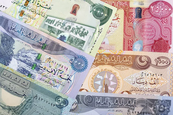 Iraqi Dinar Business Background — Stock Photo, Image