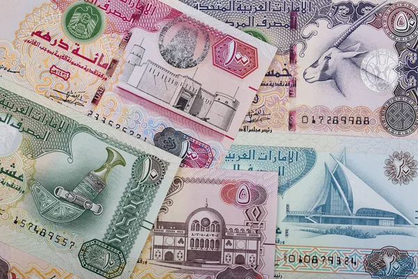 United Arab Emirates Dirham Business Background — Stock Photo, Image