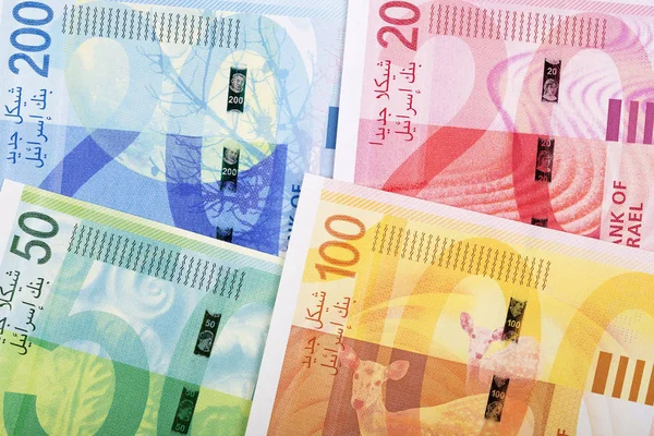 Nouvelles Shekels Israéliennes Verso Fond Affaires — Photo