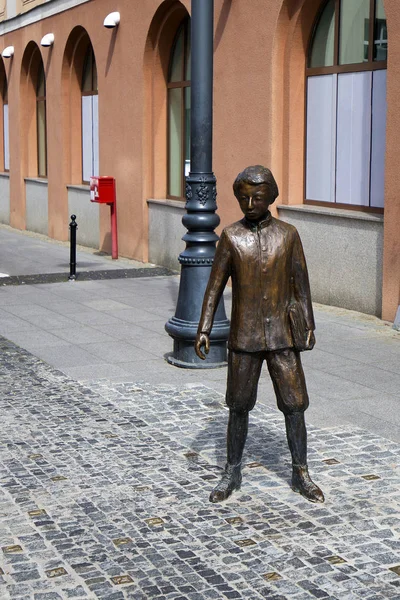 Estátua Jovem Ludwik Zamenhof Bialystok Polônia — Fotografia de Stock