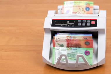 Bir sayma makinesini Nikaragua Cordobas yeni serisi