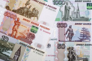 Rus rublesi bir iş arka plan