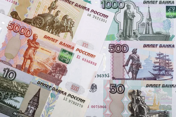 Russian Ruble Business Background — Stock Photo, Image