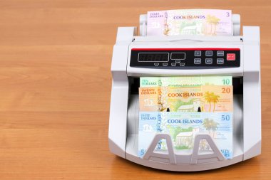 Bir sayma makinesinde Cook Adaları Para