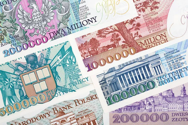 Παλιά Πολωνικά Χρήματα Zloty Ένα Επιχειρηματικό Υπόβαθρο — Φωτογραφία Αρχείου