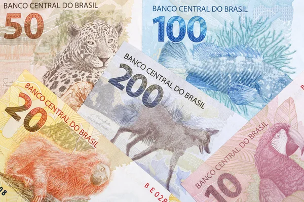 Brasilianska Pengar Ett Företag Bakgrund — Stockfoto