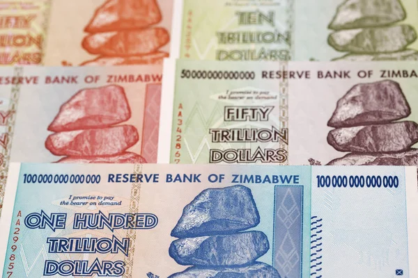 Oud Zimbabwaans Geld Dollar Een Zakelijke Achtergrond — Stockfoto