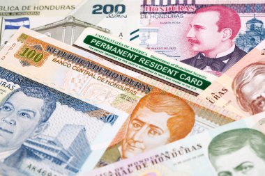 Honduras parasının Amerikan daimi ikamet kartı - Lempira