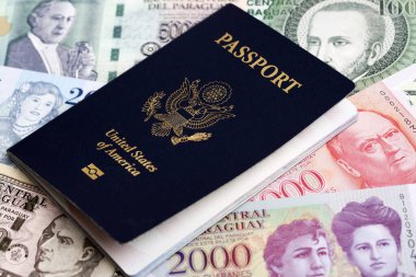 Paraguay parasıyla Amerikan pasaportu - Guarani
