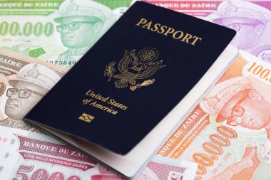 Zaire parasıyla Amerikan pasaportu - Yeni Zaires