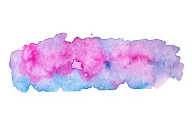 Suluboya oracıkta soyut beyaz kağıt dokulu. İzole. El