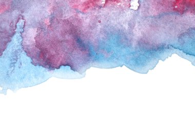 Suluboya oracıkta soyut beyaz kağıt dokulu. İzole. Arka plan çizilmiş. Aquarelle fırça kağıt üzerinde leke bırakır. Tasarım, web, kart, metin, Dekorasyon, yüzeyler için. Kopya alanı.