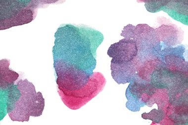Suluboya oracıkta soyut beyaz kağıt dokulu. İzole. Arka plan çizilmiş. Aquarelle fırça kağıt üzerinde leke bırakır. Tasarım, web, kart, metin, Dekorasyon, yüzeyler için. Kopya alanı.