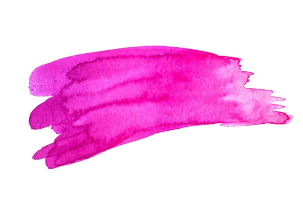 Abstrakter Aquarellfleck auf weißem strukturiertem Papier. Vereinzelt. Hand — Stockfoto