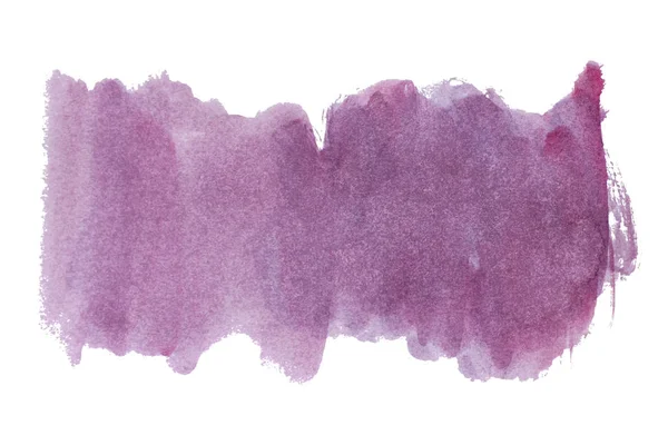 Tache Aquarelle Abstraite Sur Papier Texturé Blanc Isolé Fond Dessiné — Photo