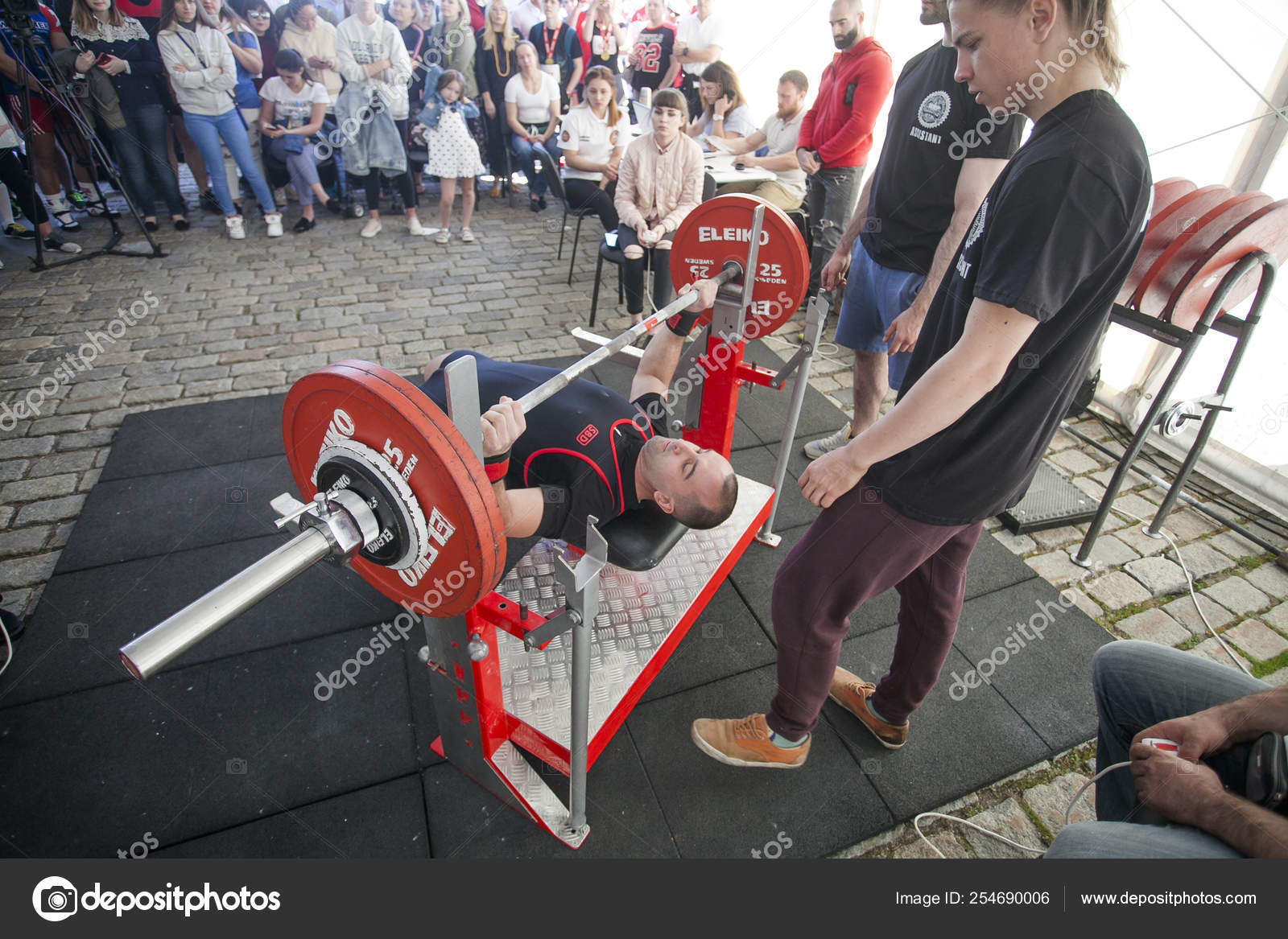 Russia Moscow June 2018 Powerlifting Competition Brutal Athletic
