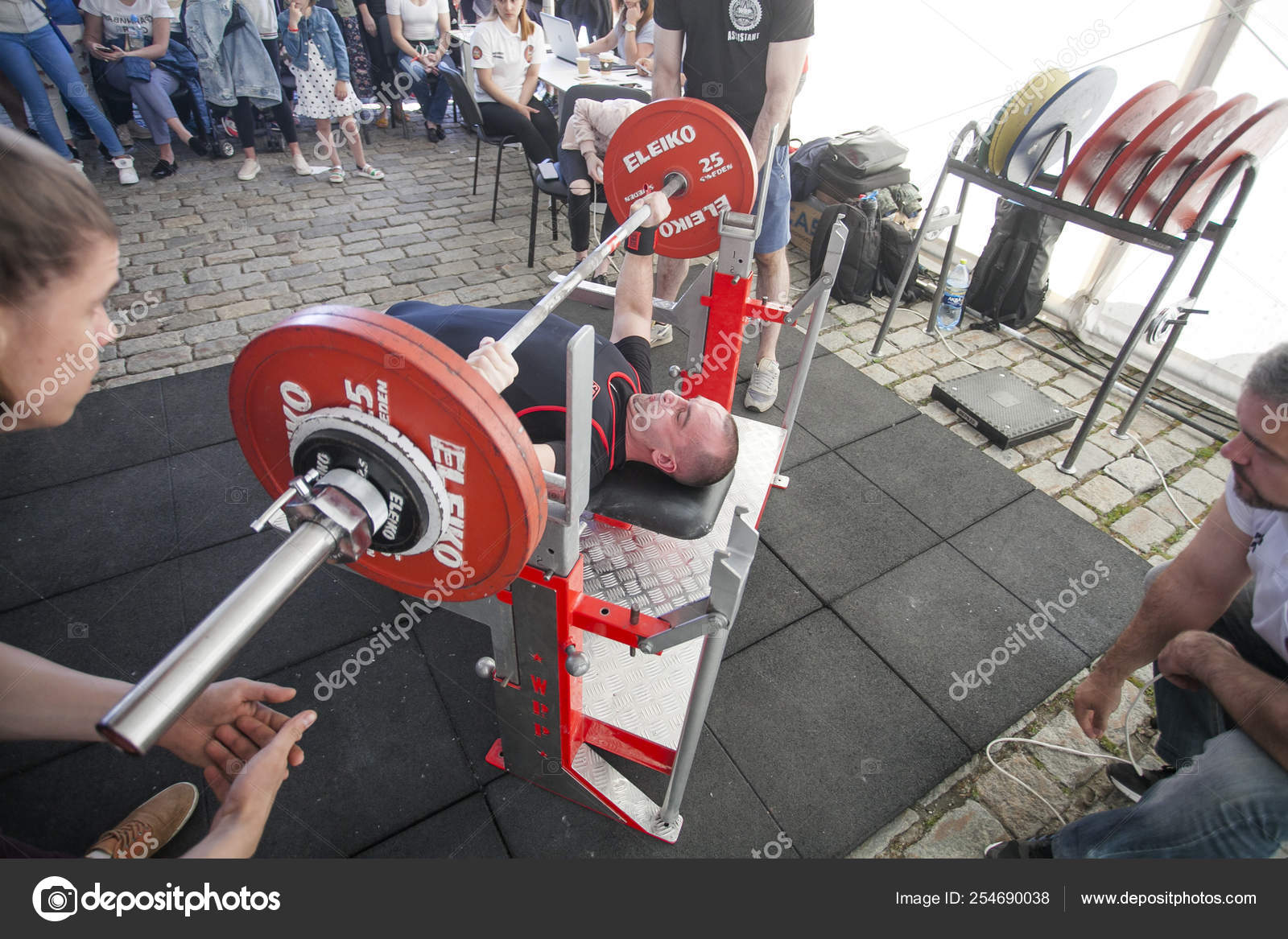 Russia Moscow June 2018 Powerlifting Competition Brutal Athletic