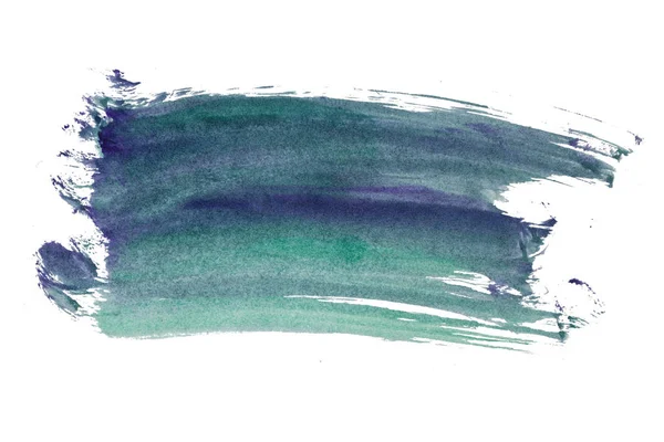 Mancha Aquarela Abstrata Papel Branco Texturizado Isolado Fundo Desenhado Mão — Fotografia de Stock