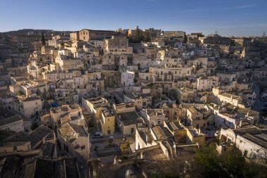 Panoramik bir Matera - İtalya 