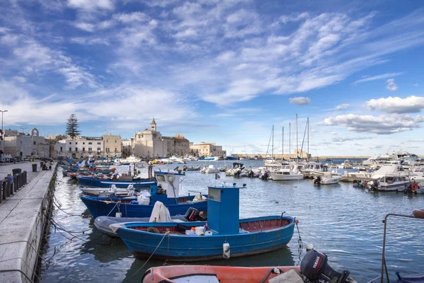 Pier Met Zeilboten Taranto Apulië Puglia Italië — Stockfoto