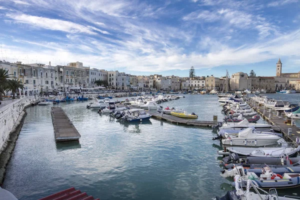 Pier Met Zeilboten Taranto Apulië Puglia Italië — Stockfoto