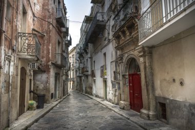Eski Matera, Basilicata, İtalya 'nın mimarisi.