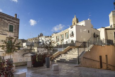 Eski Matera, Basilicata, İtalya 'nın mimarisi.