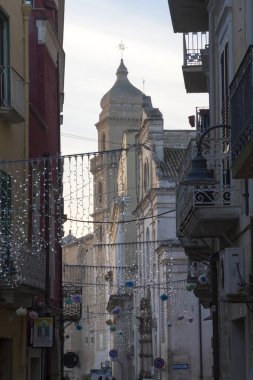 Eski Matera, Basilicata, İtalya 'nın mimarisi.