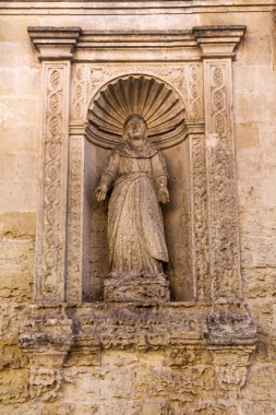 Puglia, Apulia, Güney İtalya 'daki eski Gravina kasabasının mimari detayları.