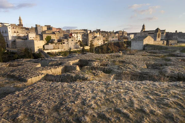 Αρχιτεκτονική Της Παλιάς Matera Basilicata Ιταλία — Φωτογραφία Αρχείου