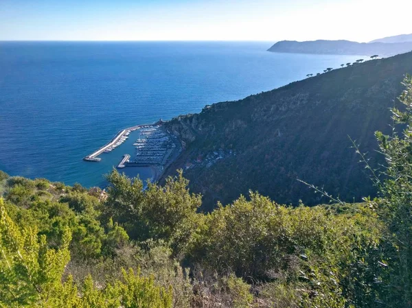 Seascape Viewed Hill Sunny Daytime Italy — Stock Photo, Image