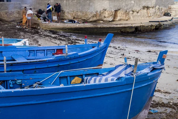 Muelle Con Veleros Italia — Foto de Stock