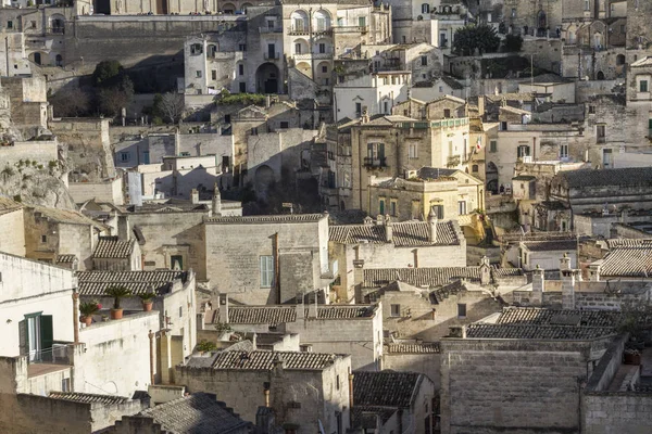 Architettura Della Vecchia Matera Basilicata Italia — Foto Stock