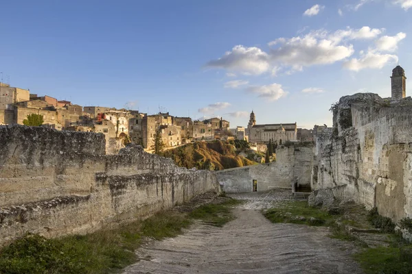 Régi Matera Építészete Basilicata Olaszország — Stock Fotó