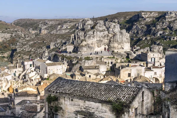 Αρχιτεκτονική Της Παλιάς Matera Basilicata Ιταλία — Φωτογραφία Αρχείου