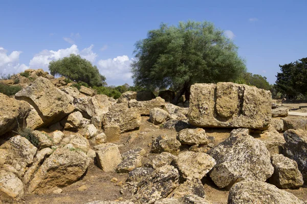 Antiguas Ruinas Del Valle Los Templos Agrigento Sicilia Italia — Foto de Stock