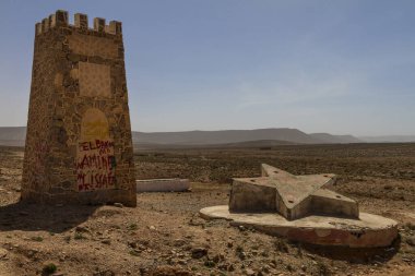 Yüksek Atlas Dağları 'ndaki harabeler, Fas.