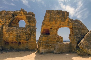 İtalya 'da Antik Tapınak Vadisi, Sicilya Agrigento Kalıntıları.