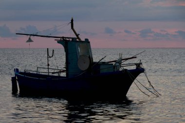 Akdeniz 'in doğal arka planı, İtalya.