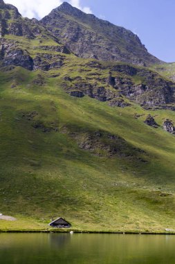 Yazın İsviçre Alpleri manzarası