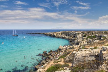 Akdeniz 'in doğal arka planı, İtalya.