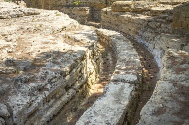 İtalya 'da Antik Tapınak Vadisi, Sicilya Agrigento Kalıntıları.