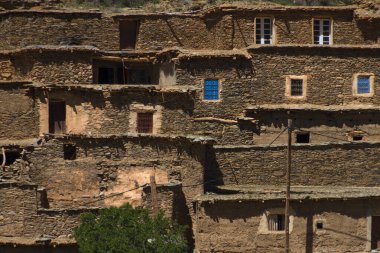 Yüksek Atlas Dağları 'ndaki harabeler, Fas.