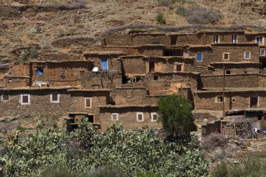 Yüksek Atlas Dağları 'ndaki harabeler, Fas.